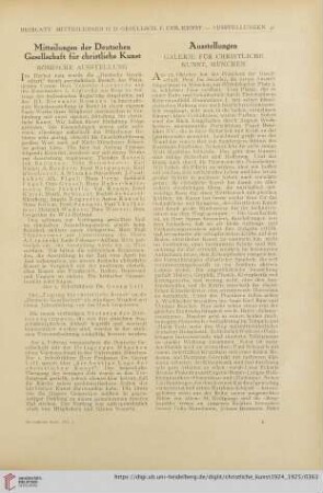 Mitteilungen der Deutschen Gesellschaft für christliche Kunst