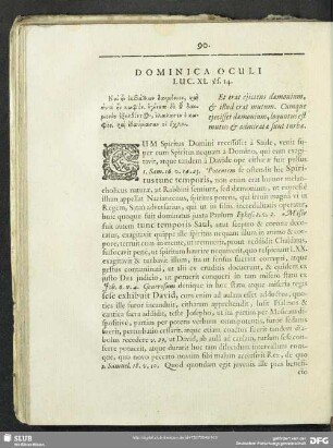 Dominica Oculi Luc. XI. vs. 14.