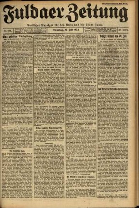 Ausgabe vom Dienstag, den 31. Juli 1923.