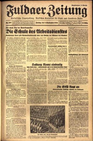 Ausgabe vom Freitag, den 09. September 1938.