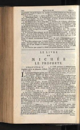 Le Livre De Michée Le Prophete