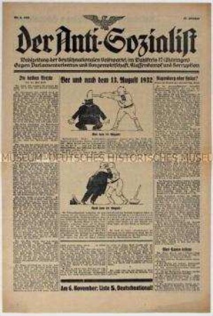 Wahlzeitung der DNVP Thüringen zur Reichstagswahl am 6. November 1932