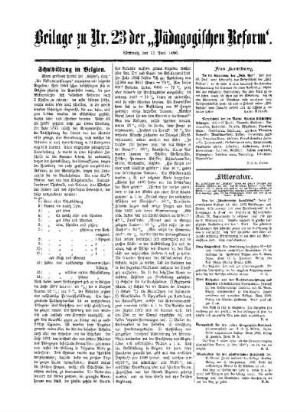Literatur : Beilage zu Nr. 23 der "Pädagogischen Reform"