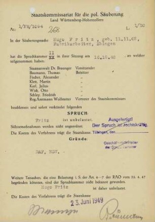 Fritz, Hugo