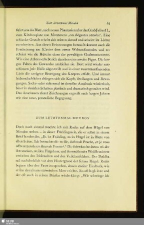 Zum Letztenmal Meudon