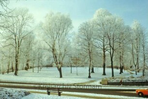 Kurpark mit Blick in Richtung Stormarnhaus im Winter