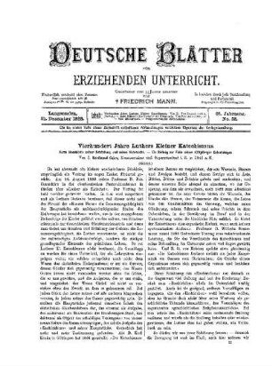Vierhundert Jahre Luthers Kleiner Katechismus : (Schluß)
