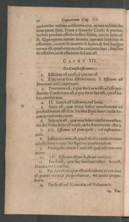 Caput III. De Causa efficiente.