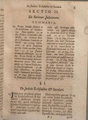 Sectio II. De Varietate Judiciorum.