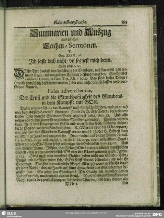 Summarien und Auszug aus etlichen Leichen-Sermonen