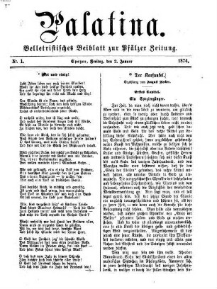 Palatina : Heimatblatt des Pfälzer Anzeigers. 1874