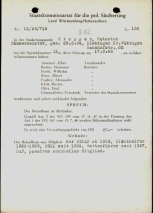Stopper, Heinrich