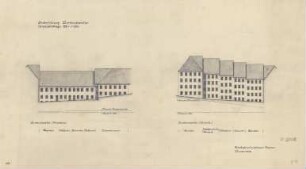 Wiederaufbau Siegen 1947-1950: Wiederaufbau Siegen zwischen 1947-1950, Nr. 27, Bebauung Lindenstraße - Ansichtsskizze