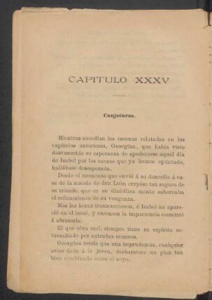 Capítulo XXXV - Conjeturas.