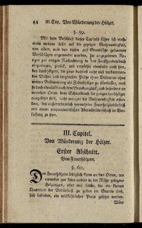 III. Capitel. Von Würderung der Hölzer.