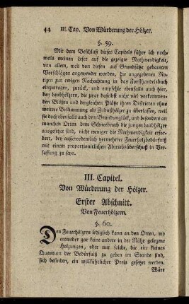 III. Capitel. Von Würderung der Hölzer.