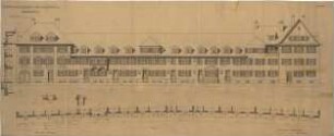 Fischer, Theodor; München - Laim; Wohnsiedlung Terraingesellschaft Neu-Westend - Baublock II (Grundriss, Teilgrundrisse, Ansicht, Schnitt)