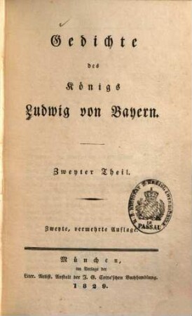 Gedichte des Königs Ludwig von Bayern, 2