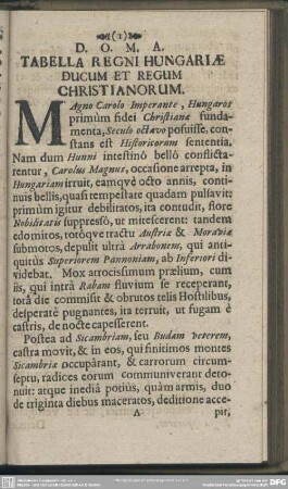 Tabula Regni Hungariae Ducum Et Regum Christianorum