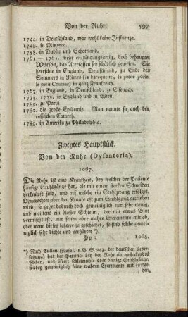 Zweytes Hauptstück. Von der Ruhr (Dysenteria).