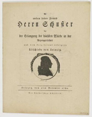 Bildnis des Schuster
