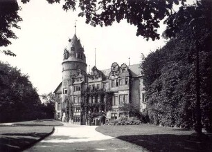 Blick auf das Schloss. Detmold. Schlossplatz. Papierabzug