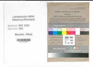Entnazifizierung Alfred Beucker , geb. 05.07.1901 (Ingenieur)