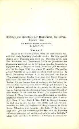 Beiträge zur Kenntnis der Mikrofauna des schwäbischen Lias.