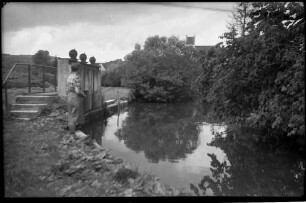 Wehr bei der unteren Mühle in Gammertingen, Abbruch 1975