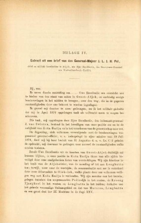 Bijlage IV. Extract uit een brief van den generaal-Majoor J. L. J. H. Pel