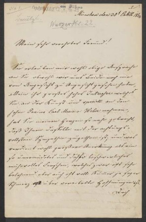 Brief an Friedrich Wilhelm Jähns : 30.10.1864