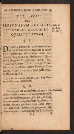 Tit. XVII De Personarum Ecclesiasticarum Officio Et Qualitatibus.