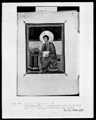 Prachtevangeliar aus Sankt Gereon — Evangelist Lukas, Folio 101recto