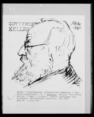 Studie zum Bildnis des Gottfried Keller