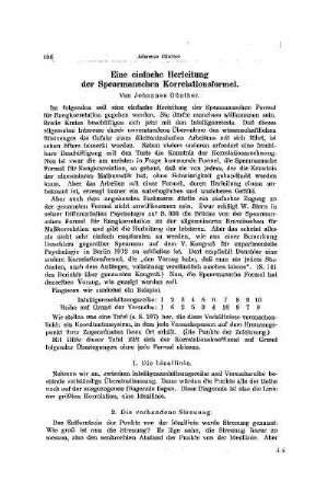 Eine einfache Herleitung der Spearmanschen Korrelationsformel