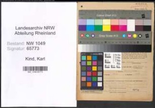 Entnazifizierung Karl Kind , geb. 20.11.1892 (Spinnmeister)