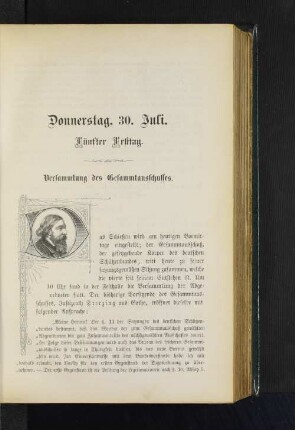 Donnerstag, 30. Juli. Fünfter Festtag.