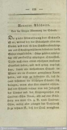 Neunter Abschnitt. Von der übrigen Abwartung der Schaafe