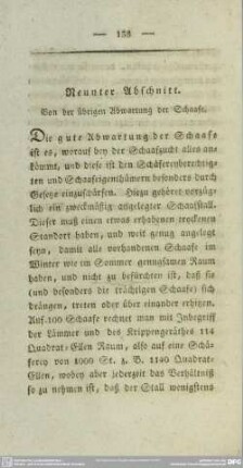 Neunter Abschnitt. Von der übrigen Abwartung der Schaafe