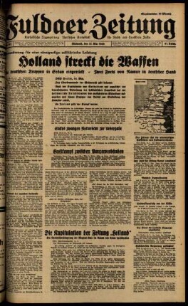 Ausgabe vom Mittwoch, den 15. Mai 1940.
