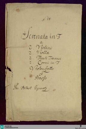 Divertimentos - Don Mus.Ms. 597 : orch; F
