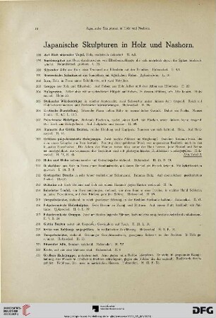 Japanische Skulpturen in Holz und Nashorn (Nr. 198-228)