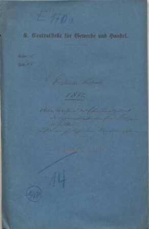 Patent des Zigarrenfabrikanten Emil Seelig in Heilbronn auf die von ihm beschriebene Tütenfüllmaschine