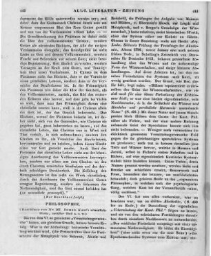 Kant, I.: Immanuel Kant's Sämmtliche Werke. T. 12. Geschichte der Kant´schen Philosophie. Hrsg. v. K. Rosenkranz und F. W. Schubert. Leipzig: Voss 1840 (Beschluss von Nr. 207. Imman. Kants sämmtliche Werke, zwölfter Theil u. s. w.)