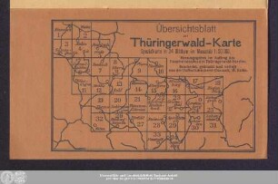 Übersichtsblatt zur Thüringerwald-Karte