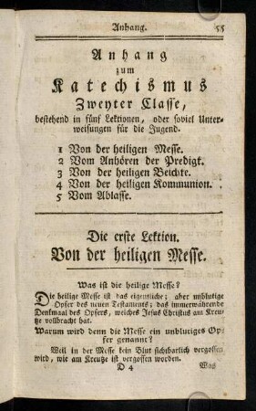 55-61, Die erste Lektion