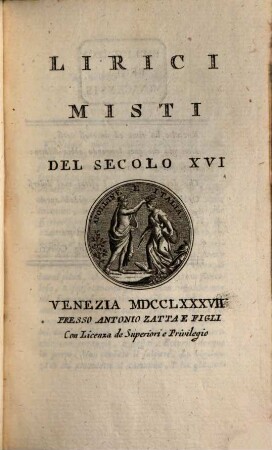 Lirici Misti Del Secolo XVI