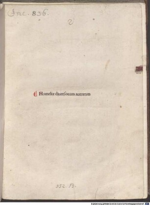 Homiliae diversorum auctorum