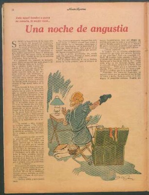 Una noche de angustia : Cuento por Lorenzo Estevarena