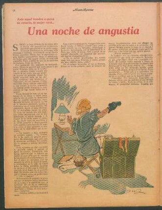 Una noche de angustia : Cuento por Lorenzo Estevarena